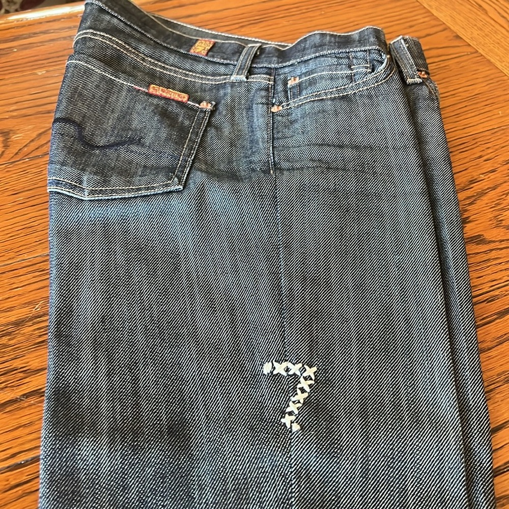 7 for all mankind jeans, size 26, blue/grey color